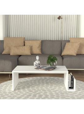 Τραπεζάκι σαλονιού Regnar Megapap χρώμα λευκό 100,6x55x31,8εκ.