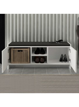 Παπουτσοθήκη Verly Megapap χρώμα λευκό 110x33,2x43εκ.