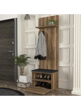 Έπιπλο εισόδου Track Megapap χρώμα καρυδί 60x38,2x190εκ.