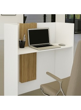 Γραφείο υποδοχής - reception Bonveno Megapap χρώμα λευκό - sepet oak 90x43,2x110εκ.