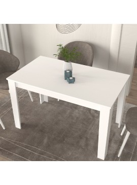 Τραπέζι Darlen Megapap χρώμα λευκό 125x72x74εκ.
