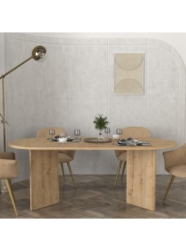 Τραπέζι Cortado Megapap χρώμα sapphire oak 200x90x74εκ.