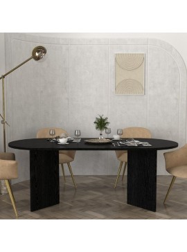 Τραπέζι Cortado Megapap χρώμα sencron black 200x90x74εκ.