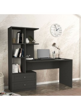 Γραφείο εργασίας Mantra Megapap χρώμα ανθρακί 150x60x152εκ.