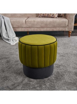 Σκαμπώ Rose Megapap βελούδινο χρώμα πράσινο 40x40x40εκ.