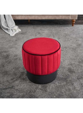 Σκαμπώ Rose Megapap βελούδινο χρώμα κόκκινο 40x40x40εκ.