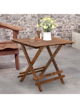 Τραπέζι πτυσσόμενο Queen Megapap από ξύλο οξιάς σε χρώμα καρυδί εμποτισμού 80x60x75εκ. 0222878