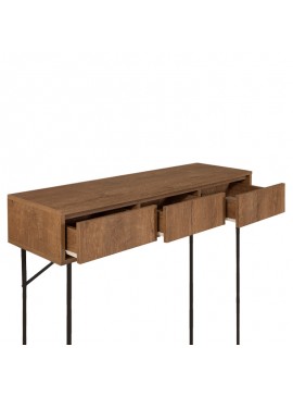 Κονσόλα Amedeo Megapap χρώμα καρυδί 120x36x90εκ.