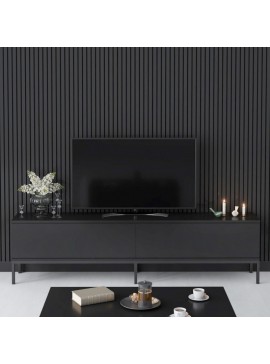 Έπιπλο τηλεόρασης Lord Megapap χρώμα μαύρο 180x30x47εκ.
