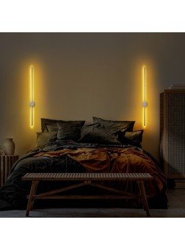 Απλίκα τοίχου Led Trooper Megapap μεταλλική χρώμα γκρι 7x10x91εκ.