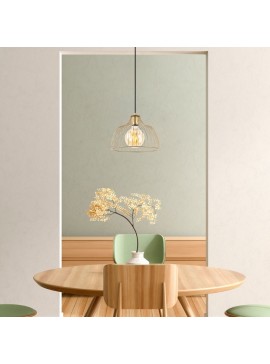 Φωτιστικό οροφής Treiso Megapap E27 μεταλλικό μονόφωτο χρώμα χρυσό Ø28x126εκ.