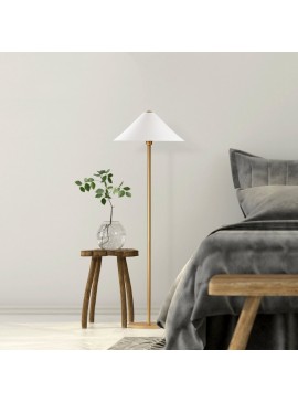 Φωτιστικό δαπέδου Cansu Megapap E27 μεταλλικό χρώμα λευκό - χρυσό Ø46x150εκ.