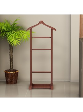 Επιδαπέδια κρεμάστρα Beta Megapap ξύλινη χρώμα καρυδί 48x35x120εκ.