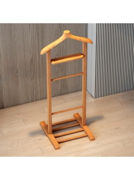 Επιδαπέδια κρεμάστρα Beta Megapap ξύλινη χρώμα φυσικό 48x35x120εκ.