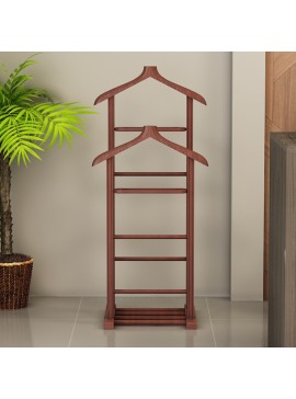 Επιδαπέδια κρεμάστρα Beta II Megapap ξύλινη χρώμα καρυδί 48x35x120εκ.