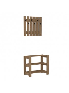 Έπιπλο εισόδου Friends Megapap χρώμα καρυδί 69,8x33,6x60εκ.