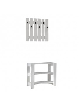 Έπιπλο εισόδου Friends Megapap χρώμα λευκό 69,8x33,6x60εκ.