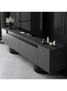Έπιπλο τηλεόρασης Haven Megapap χρώμα ανθρακί 180x30x50εκ.