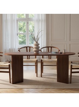 Τραπέζι Sablin Megapap χρώμα καρυδί 180x89,5x75εκ.