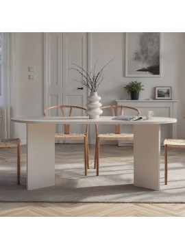 Τραπέζι Sablin Megapap χρώμα λευκό 180x89,5x75εκ.