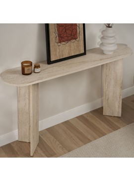 Κονσόλα Sira Megapap χρώμα travertine 150x35x75εκ.