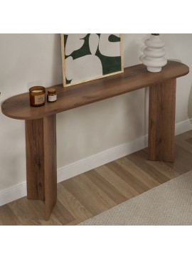 Κονσόλα Sira Megapap χρώμα καρυδί 150x35x75εκ.