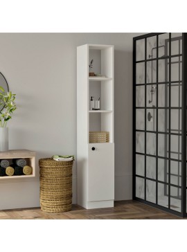 Ντουλάπι κουζίνας - μπάνιου Trend Megapap χρώμα λευκό 30x29,6x170εκ.