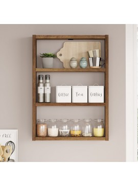 Ραφιέρα τοίχου Prena Megapap χρώμα καρυδί 43,2x9x60εκ.