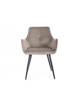 KRZESŁO GRAPE VELVET CZARNY STELAŻ/C.BEŻ BLUVEL 40 DIOMMI-80-3607