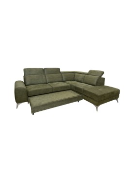 Matis Γωνιακός καναπές με κρεβάτι Diego Πράσινος Αριστερής φορά 288x230x102εκ. Matis95