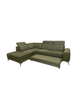 Matis Γωνιακός καναπές με κρεβάτι Diego Πράσινος Δεξιά φορά 288x230x102εκ. Matis103