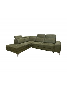 Matis Γωνιακός καναπές με κρεβάτι Diego Πράσινος Αριστερής φορά 288x230x102εκ. Matis100