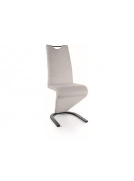 KRZESŁO H090 VELVET CZARNY STELAŻ / J. SZARY BLUVEL 03 DIOMMI-80-2767