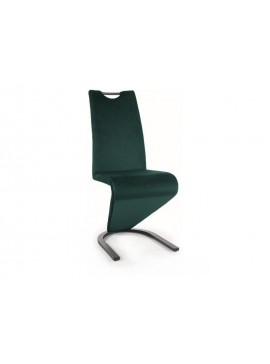 KRZESŁO H090 VELVET CZARNY STELAŻ / ZIELONY BLUVEL 78 DIOMMI-80-2800