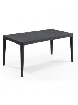 Allibert  Τραπέζι Girona-F Πολυπροπυλένιο Wicker/ Γραφίτης BEST-21071248