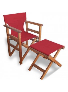 Bliumi  Πολυθρόνα με Σκαμπώ Οξιά 86x60x51 Bliumi 5168G/ 5176G Κόκκινο BEST-2123475