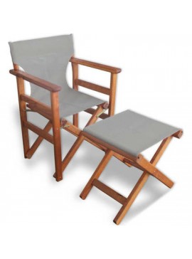 Bliumi  Πολυθρόνα με Σκαμπώ Οξιά 86x60x51 Bliumi 5168G/ 5176G Γκρι BEST-212347