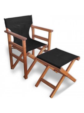 Bliumi  Πολυθρόνα με Σκαμπώ Οξιά 86x60x51 Bliumi 5168G/ 5176G Μαύρη BEST-212341974