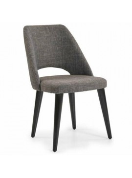 Bliumi  Σετ 2 τμχ Καρέκλα Ξύλο Οξιάς - Ύφασμα 90x47x55 Bliumi KARINA 1053 IN Black-Mix Blue/Brown BEST-4518793