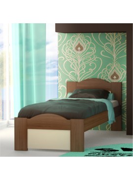 SarrisBros  Παιδικό Κρεβάτι Ξύλινο Ημίδιπλο για στρώμα 110x200 Wave Καρυδί Μπεζ BEST-10198587