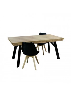 ALFA SET  Τραπέζι Τραπεζαρίας Επεκτεινόμενο από Μασίφ Ξύλο Φυσικό 170(+40)x90x75εκ. Alfaset Itality Με επιλογή χρώματος BEST-102845