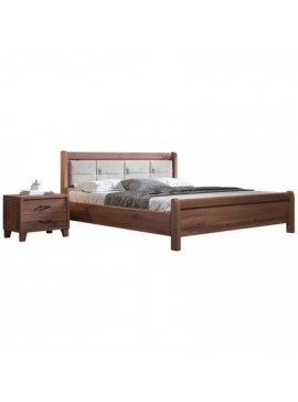 Savvidis Furniture  Κρεβάτι N16Δ Επενδυμένο με Ύφασμα Για Στρώμα 160x200 Καρυδί BEST-89003278