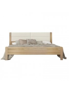 Savvidis Furniture  Κρεβάτι Νο 45Δ για στρώμα 150x200 Λάττε με Μπεζ Τεχνόδερμα BEST-30313