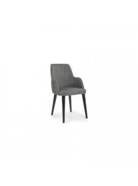 Bliumi  Σετ 2 τμχ Πολυθρόνα Ξύλο Οξιάς - Ύφασμα 90x50x57 Bliumi ALLEGRA 1055 IN Black-Mix Black/Grey BEST-4518797