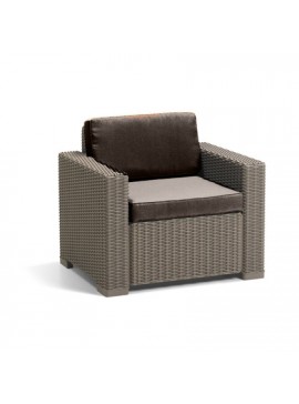 Allibert  Πολυθρόνα California Πολυπροπυλένιο Wicker/ Καφέ BEST-21071357