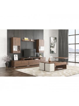 Savvidis Furniture  Τραπεζάκι Σαλονιού 120x75x40cm Μελαμίνη No06 Νέο Καρυδί BEST-8080405