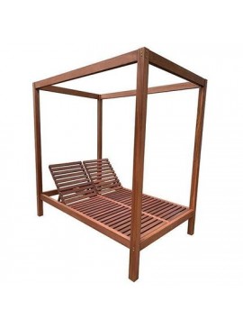 Bliumi  Ξαπλώστρα Διπλή με Ουρανό 210x135x212cm Μεράντι Bliumi 5204G BEST-21234244