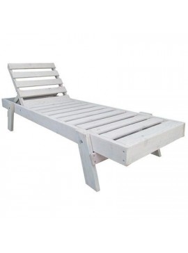 Bliumi  Ξαπλώστρα Ξύλινη 200x67x35cm Bliumi 5259G Λευκό BEST-21234251
