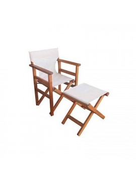Bliumi  Πολυθρόνα με Σκαμπώ Οξιά 86x60x51 Bliumi 5168G/ 5176G Λευκή BEST-21234193