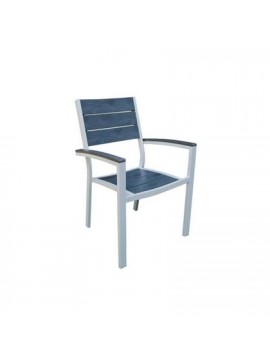 Bliumi  Πολυθρόνα Κήπου 056,5*057*087 BLIUMI RENATA 5370G Αλουμίνιο-Polywood Λευκό-Γκρι BEST-1452198-55